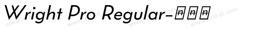 Wright Pro Regular字体转换